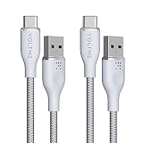 【2本セット】VOLTME USB Type C ケーブル 高耐久ナイロン USB-C 2.0 ケーブル Quick Charge 3.0/2.0対応 56Kレジスタ実装 データ転送 急速充電 タイプc ケーブル Xperia XZ XZ2、 S9 S8、LG G5 G6 V20等対応 グレー 1m