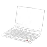 Housweetyシンプルジュエリー＆小物ストレージボックス アクセサリー収納ケース プラスチックビーズケース 24仕切り