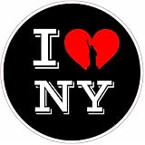 米国カスタムステッカーI Love New York自由の女神ステッカー 5" USCS-1499811802-5