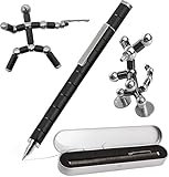 ボールペン フィジェット ペン 磁気 マジック 多機能ボールペン タッチペン スタイラスペン おもちゃMagic Pen Fidget Toy クリスマス 誕生日 プレゼント (ブラック)