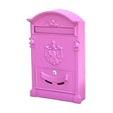 ポスト 郵便受け レトロ パープル 【幅30×奥行9.5×高46.5cm】 INK-1501041H