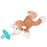 MUSTY おしゃぶり 赤ちゃん ベビー用 　動物ぬいぐるみ　おもちゃ 両用 おしゃぶりホルダー 　歯がため おもちゃ　0ヶ月から (猿)