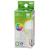 オーム電機 LED電球小形 E17 40形相当/40W相当 昼白色 Ra93高演色 密閉器具対応 断熱材施工器具対応 ミニクリプトン形 5年保証 LDA4N-G-E17 RA 06-5558 OHM