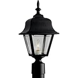 Progress Lighting P5456-31 Post Lantern with Clear, Beveled Acrylic Panels, Black by Progress Lighti