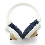 子供 帽子 可愛いくまさんのフィット感良好のサイズ調整付き耳あて キッズ おすましクマさんイヤーマフ 白