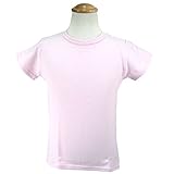 カラー半袖 クルーネックシャツ ピンク◇90-110cm