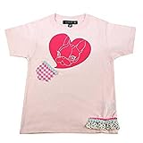 (クリスタルボール)Crystal Ball Tシャツ トップス 半袖 女の子 120cm 子供服 幼児 Hippie ヒッピー ハート フリル ピンク