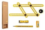 koyaproducts角度定規セットContainテンプレートツール+ 60-inchソフトテープメジャー+ Carpenter 'sペンシル+ Sharpener