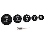 SODIAL 5個 HSSソーブレード メタルドレームロータリーツール 切断ディスクホイール+ 1マンドレル