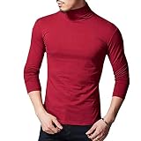 BUZZxSELECTION(バズ セレクション) タートル ハイネック カットソー Tシャツ インナー ロンT 長袖 メンズ TSL024 (06 ワインレッド,M)