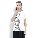 秋の白いファッション女性のシフォンブラウスルーズ半袖Tシャツ ( 色 : 白 , サイズ さいず : S s )