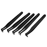 クリニーク4.7" ロングプラスチック抗静的の15ミリメートルベントのヒントピンセット