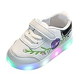 LEDスニーカー ガールズシューズ 靴 キッズ 発光シューズ 13.5cm-18cm hibote ブラック 28=内径16.5cm