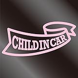 nc-smile CHILD IN CAR ステッカー リボン (サーモンピンク)