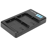 ポータブルカメラバッテリー充電器 LP-E6 カメラバッテリー用 LCD ディスプレイ付きデュアル充電器