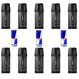 AURAVAP互換用ドクタースティック typex pods ドクタースティックtypexに使用できる リキッドカートリッジ ポッド フレーバーポッド 電子タバコ ドクタースティックtypexフレーバー リキッドPOD ハードメンソール調和 M13 日本製 (10個, レッドブル)