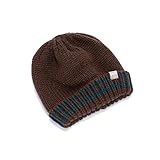 Peppercorn Kids Little Boys' Stripe Fold Up Beanie (Toddler) - Navy/Maroon - M (2-4 Years) [並行輸入品]