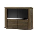 朝日木材加工 ウォールナット 幅100cm ハイタイプ Racine(ラシーヌ) ~43型対応 コーナー テレビ台 RCA-7510AV-CR