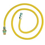 BrassCraft CSSD114R-72 X Safety PLUS Gas 1/2" OD Connector with 3/8" Female Flare EFV x 1/2" MIP x 7