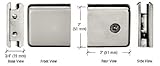 アンティークつや消しニッケルBeveledスタイルnotch-in-glass固定パネルu-clamp