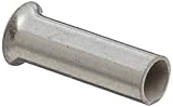 Panduit F77-6-M Ferrule, Non-Insulated, 18 AWG Wire Size, 1/4" Wire Strip Length, 0.06" Pin ID, 0.07