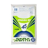 ケミカルジャパン ごみ袋 ポリ袋 半透明 横65cm 縦80cm 厚み0.015mm 45L 50枚 ストロングアップ 枚数増 ゴミ袋 HD-777