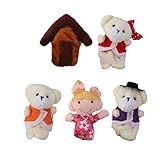 Family Finger Puppets Goldilocks and Three BearsストーリーTelling Hand Toy 5点