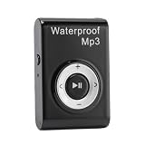IPX8防水MP3プレーヤー、バッククリップ付きの音楽プレーヤー、8GBメモリに組み込まれ、水中MP3サーフィン用、水泳ウォータースポーツ、ランニング用のヘッドフォン付きMP3 (黒)