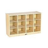 ECR4Kids Birch 12 Cubbie Tray Cabinet [並行輸入品]