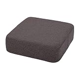 Baibu Home 座布団 クッション 低反発+高反発 ウレタン 厚め 極厚 ざぶとん 43×43×12cm ゆっくり沈む 床用 フロアクッション ブラウン 2層構造