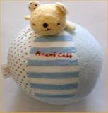 起き上がりこぼし 人形　布製おもちゃ　日本製=アナノカフェ＝おもちゃ　ベビー用品　出産祝いやギフトにもどうぞ (ブルー)