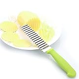 Wrightjp 波型 ポテトカッター ジャガイモ カッター ステンレスナイフ 野菜ナイフ コルゲート ナイフ 波型ナイフ ポテト スライスナイフ キッチンツール