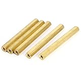 XDiscount　スタンドオススペーサー　ブラス製スペーサー　メススレッド　5本入　M4　55mm長さ