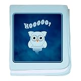 Truly Teague Baby Blanket Spooky Little Ghost Owl in the Mist カラー: ブルー