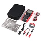マルチメーターインテリジェントデジタルマルチメーターUNIT DC / AC電圧電流計ハンドヘルド電流計オームダイオード容量テスター20000マルチテスター（赤とグレー）