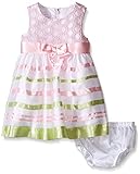 Bonnie Babyベビー女の子円刺繍にリボンオーガンジードレス US サイズ: L カラー: ピンク