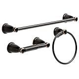 Franklin Brass Kinla 3-Piece Bath Hardware Towel Bar Accessory Set, Oil Rubbed Bronze [並行輸入品]