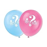 8 Boy or GirlベビーシャワーGender Revealパーティー12 " Printed Latex Balloons Good品質