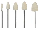 フェルト バフ 3mm 軸 羊毛 50個 セット（ 5種類×10 ） 精密 金属 磨き 用 (砲弾型)