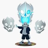 Undertale サンズアンドガススターブラスター ビニール防水ステッカー デカール 車 ノートパソコン 壁 窓 バンパーステッカー 5インチ