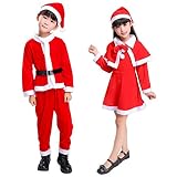 [Emfay] サンタ コスプレ衣装 子供服 サンタクロース 帽子付き 着ぐるみ クリスマス衣装 (男の子, 140cm)