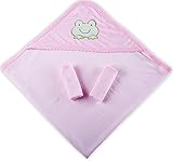 Hooded Bamboo Baby Bath Towel and Washcloths Set - Organic,Hypoallergenic,Soft,Thick and Large Size 