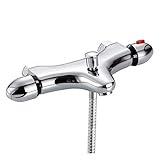bluecookie_jp 浴室用水栓 サーモスタット シャワー 壁付サーモスタット混合栓 バス用混合栓 バス用水栓金具 防カビホース 高品質 サーモスタット付シャワー 水栓 寒冷地向け