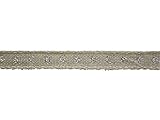 東京リボン リネン・メタリックドット 4 リネンシルバー  10mm×5m