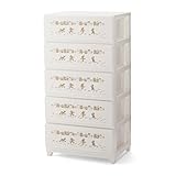 [ベルメゾン] ディズニー 樹脂チェスト ミッキー＆フレンズ ホワイト タイプ：５段ワイド