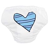 Charlie Banana Reusable Swim Diaper & Training Pants - Small (Blue Petit Coeur on White) by Charlie 