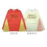 【SiShuNon/Kiccoly】刺繍風花畑プリントフレアTシャツ キッコリー 刺繍風 花畑 プリント フレア 長袖Tシャツ 100 15 ホワイト
