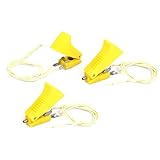 uxcell 溶接ガンスイッチ 　プラスチック製　 金属　CO2 　２端子　イエロー　３個入り