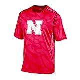NCAA 男の子 半袖 カラー ブロック クルーネック Tシャツ S レッド