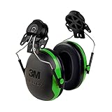 3M Peltor X-Series Cap-Mount Earmuffs, NRR 21 dB, One Size Fits Most, Black/Green X1P3E (Pack of 1) 